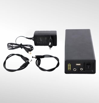 Akku-Set für LED-Beleuchtung im Ecotent® Faltpavillon.