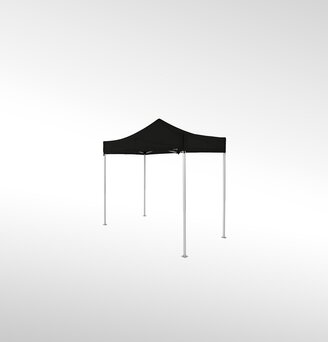 A black folding gazebo 3x1.5 m.