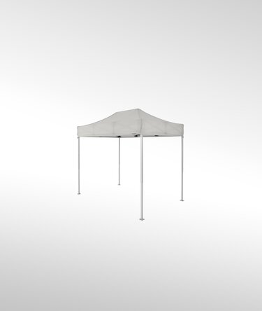 Faltpavillon 3x2 m in der Farbe hellgrau.